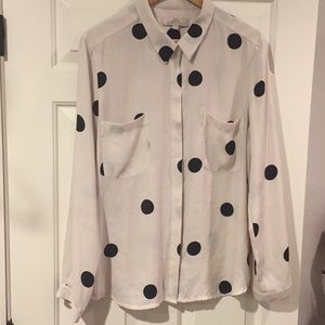 Polka dot LOFT blouse XL
